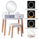 GAOMON Dressing Table Bedroom Solid Wood Simple Dressing Table White