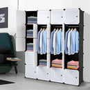 GAOMON 5 Layer 30 Grid Cube Storage with 6 Hangers Wardrobe for Living Room