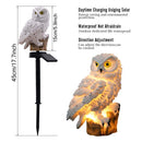 GAOMON LED Garden Lights Solar Night Lights Owl Shape Lawn Lamp Brown