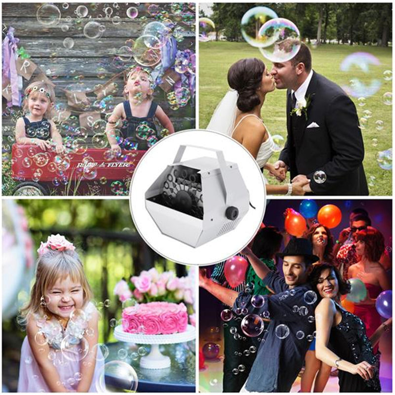 GAOMON 30W Portable Bubbles Machine Automatic Bubble Maker Silver
