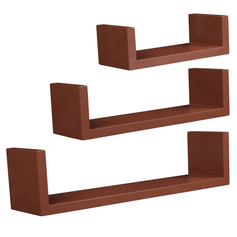 GAOMON 3pcs Wall Shelves Wall Mounted Storage Bookshelf Mdf Floating Display Shelves