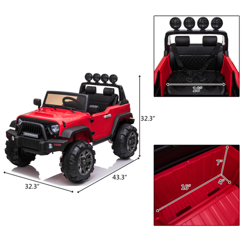 GAOMON 12v Kids Ride On Electric Car Remote Control Suv Toy Dual Drive 3 Speeds