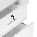 GAOMON Salon Locker Cabinet Storage Cart Hair Dryer Rack Drawer White