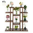 GAOMON 6-tier 11-base Multi-functional Wood Plant Stand Plant Organizing Rack