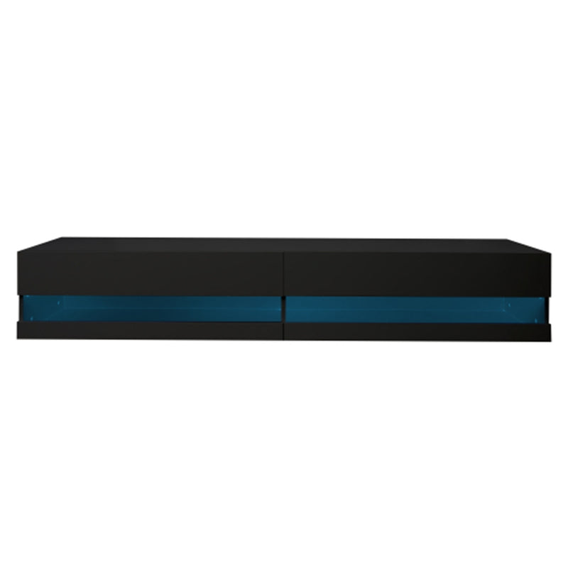 GAOMON TV Stand with Colorful Light Strip Wall-mounted TV Cabinet Black