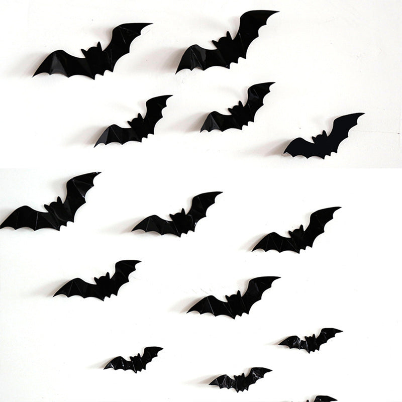 GAOMON 80PCS Halloween Bat Print Wall  Stickers Household Room Decoration
