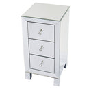 GAOMON Modern Mirrored Night Stands with 3 Drawers Bedside Table End Table