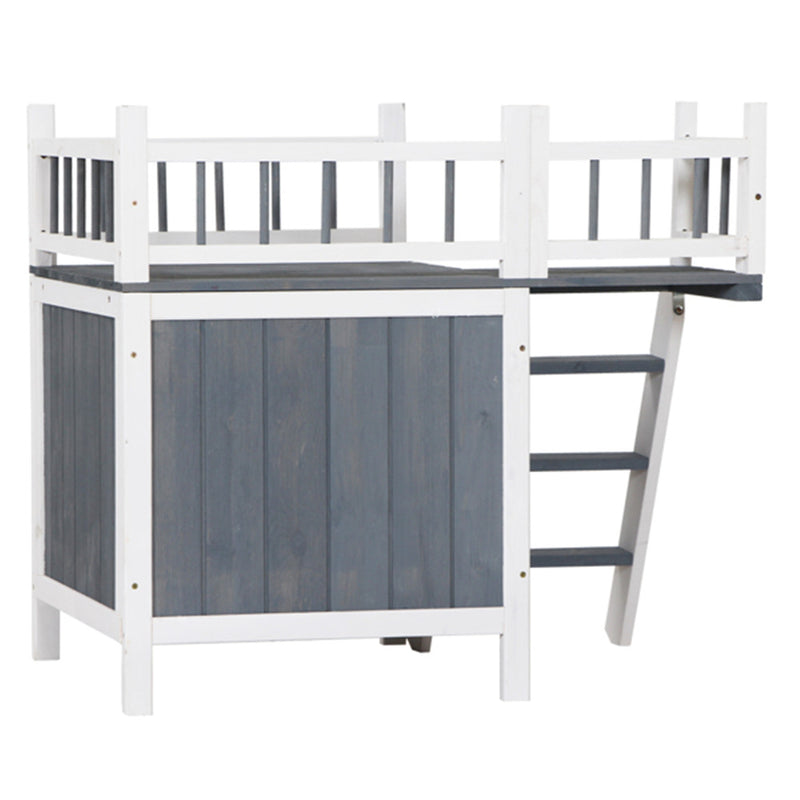 GAOMON 730*530*660cm Pet House Cat Dog Kennel With Open Door Top Fence