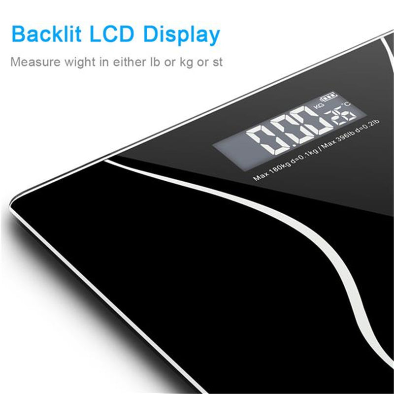 GAOMON Personal Scale Weight Management Scales 180kg/0.1kg Black