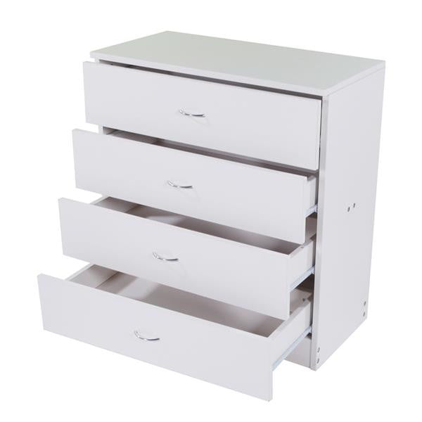 GAOMON Fiberboard Wood Cabinet Dresser with 4-drawer White
