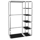 GAOMON Portable Closet Storage Organizer Clothes Wardrobe 5-layers 6-compartments Black