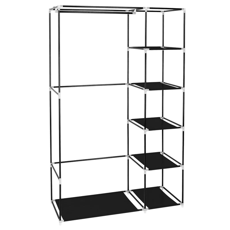 GAOMON Portable Closet Storage Organizer Clothes Wardrobe 5-layers 6-compartments Black