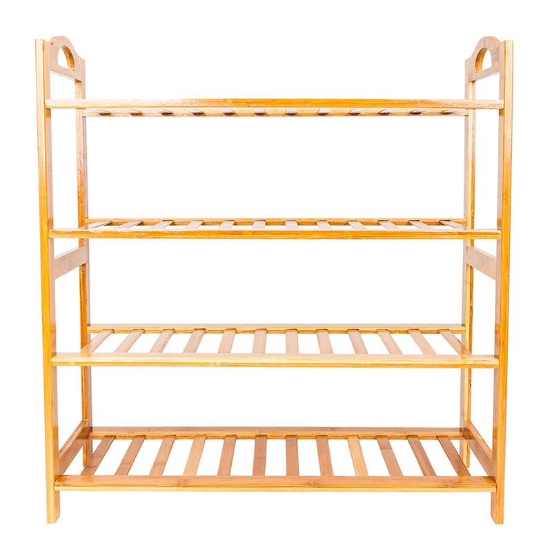 GAOMON 4 Tiers Bamboo Shoe Rack 44.09lb Load Capacity Shoe Shelf Organizer