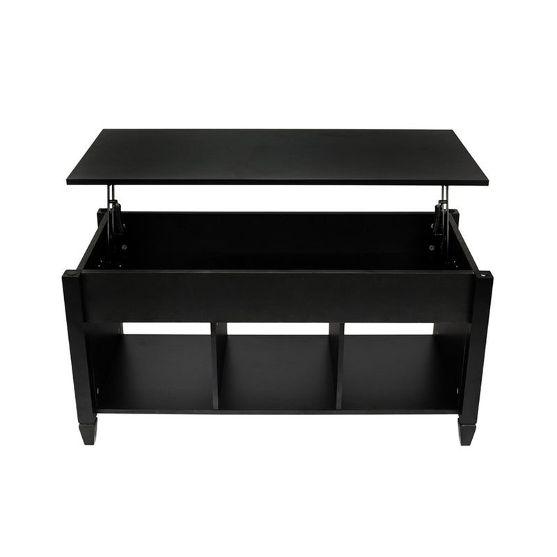 AMYOVE E1 Board Lift-top Coffee Table with Hidden Storage Cabinet Black