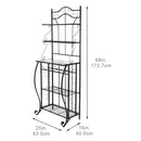GAOMON 5-tier Metal Kitchen Rack Storage Holder Organizer Black