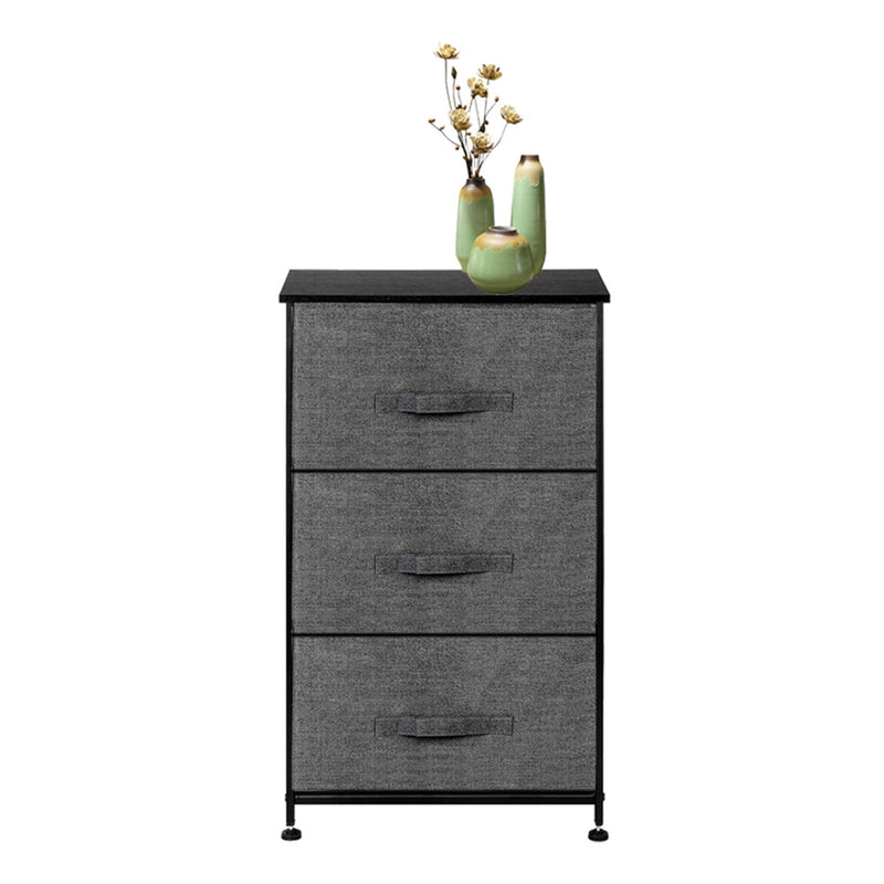 GAOMON 3-layer Home Storage Dresser Bedside Cupboard Small Standing Organizer