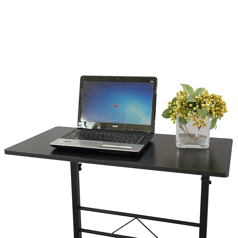 AMYOVE Computer Table Desktop Pipe Rack Standing Desk Adjustable Height Movable Black