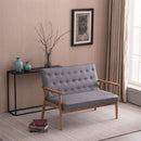 GAOMON Wooden Leisure Chair Retro Modern Comfortable Double Sofa Chair 126 x 75 x 83.5cm