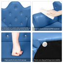 GAOMON Children Sofa 58*38*48cm Solid Wood Composite Board Rectangular Sofa Blue