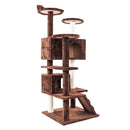 GAOMON Multi-level Cat Tree Condo Furniture Cat Climbing Frame Kittens Cats Pets Brown