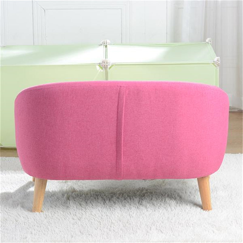 GAOMON Children Sofa for 2 Kids with Detachable Cushion for Living Room Rose Red