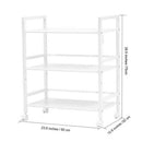 GAOMON 3-tier Widened Cart Multi-function Layer Cart Movable Storage Rack White