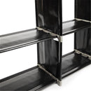 GAOMON 3-Tier 6-Cube Storage Rack Closet Organizer Staircase Organizer Black