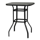 GAOMON Iron Patio High Bar Table 5mm Tempered Glass Exquisite Workmanship Table