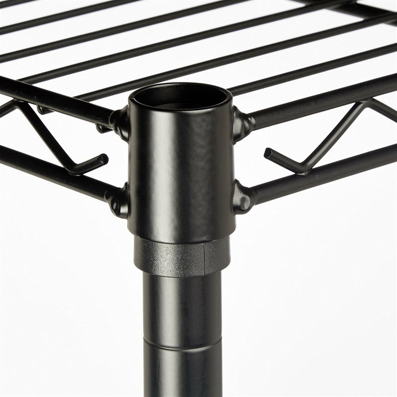 GAOMON 5-Layer Metal Shelf Rack Storage Rack for Kitchen Laundry Bathroom 180*90*35 Black