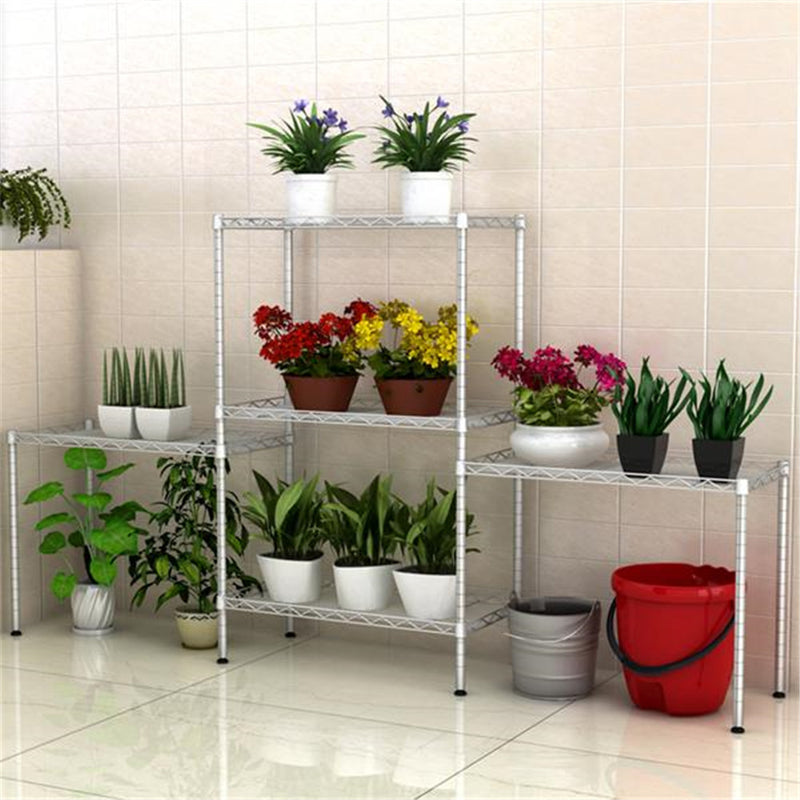 GAOMON Metal Storage Shelf Standing Rack for Microwave Oven Rack Silver