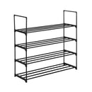 GAOMON 4 Tiers Shoe Rack Iron Pipe Shoe Shelf Simple Assembly Storage Organizer