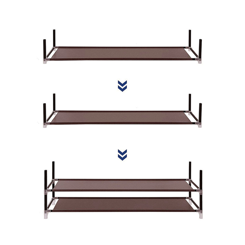 GAOMON 100cm 10 Tiers Shoe Rack Super Wide Extra Large Simple Assembly Shoe Shelf