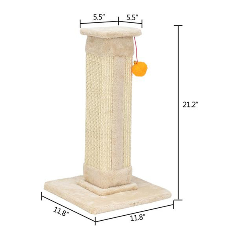 GAOMON 21" Cat Pet Climbing Frame with Ball Climbing Mount Beige
