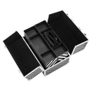 GAOMON Double-open Cosmetic Storage Box Travel Beauty Cosmetic Case Silver