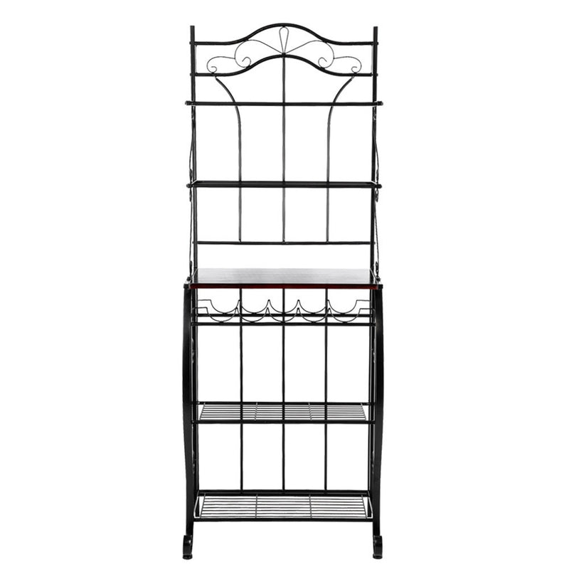 GAOMON 5-tier Metal Kitchen Rack Storage Holder Organizer Black