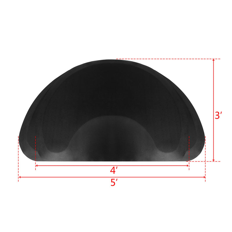 GAOMON 2pcs Salon Anti Fatigue Mat for Barber Stations Floor Mat Non Slip Black