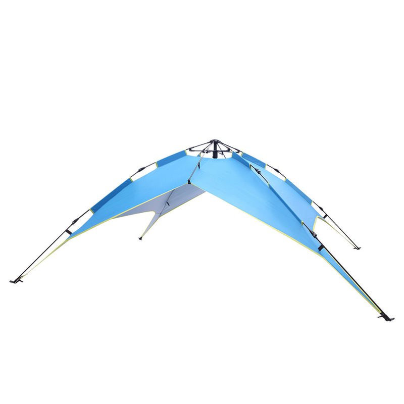 GAOMON Camping Tent 4-side Double-layer Double-door Hydraulic Easy Setup Tent Blue