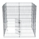 GAOMON 48" Basics Play Area Foldable Metal Pet Wire Fence 8 Pieces with Open Doors Black