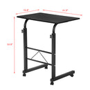 GAOMON Computer Table Desktop Pipe Rack Standing Desk Adjustable Height Movable Black