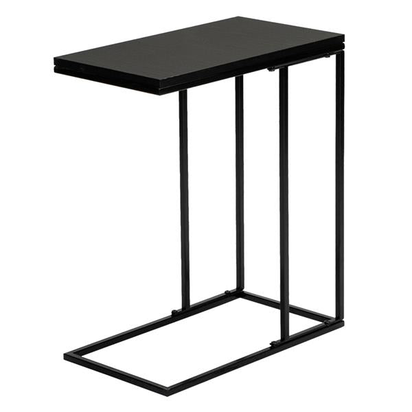 GAOMON L Side Table for Living Room Bedroom Assemble Side Table Black