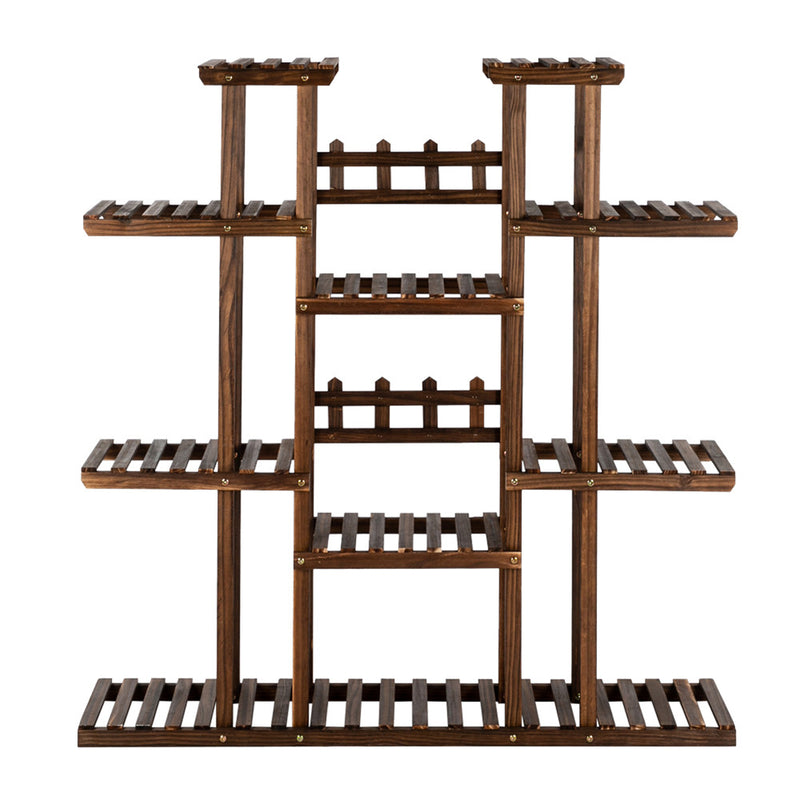 GAOMON 6-tier 11-base Multi-functional Wood Plant Stand Plant Organizing Rack