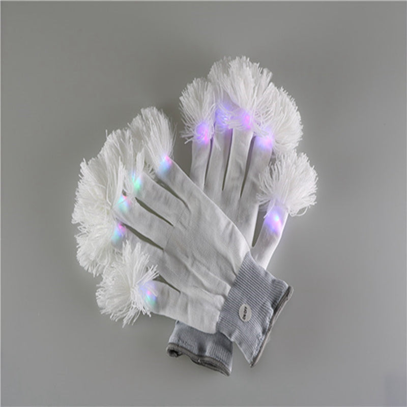 GAOMON Premium LED Lighting Gloves Flashing Fingers Battery Powered One Pair
