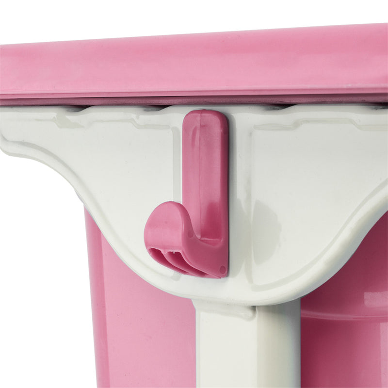 GAOMON Student Table Chair Set Adjustable White Paint Wood Grain Surface Plastic Pink