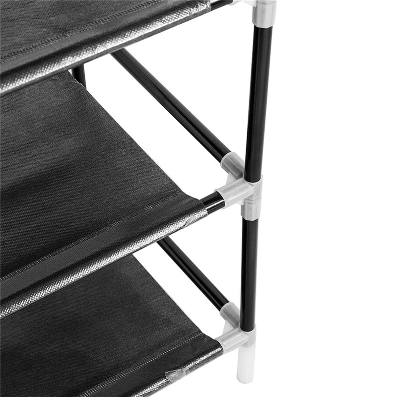 GAOMON Shoe Rack 10 Layers Widened Black Shoe Cabinet 160*30*88 Black