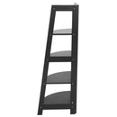 GAOMON 5 Tier Corner Shelf Stand Wood Display Storage Home Furniture Rack Black