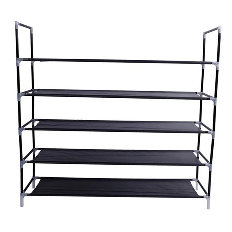 RONSHIN 5-layer Shoe Rack 100cm Super Wide Extra Large Black