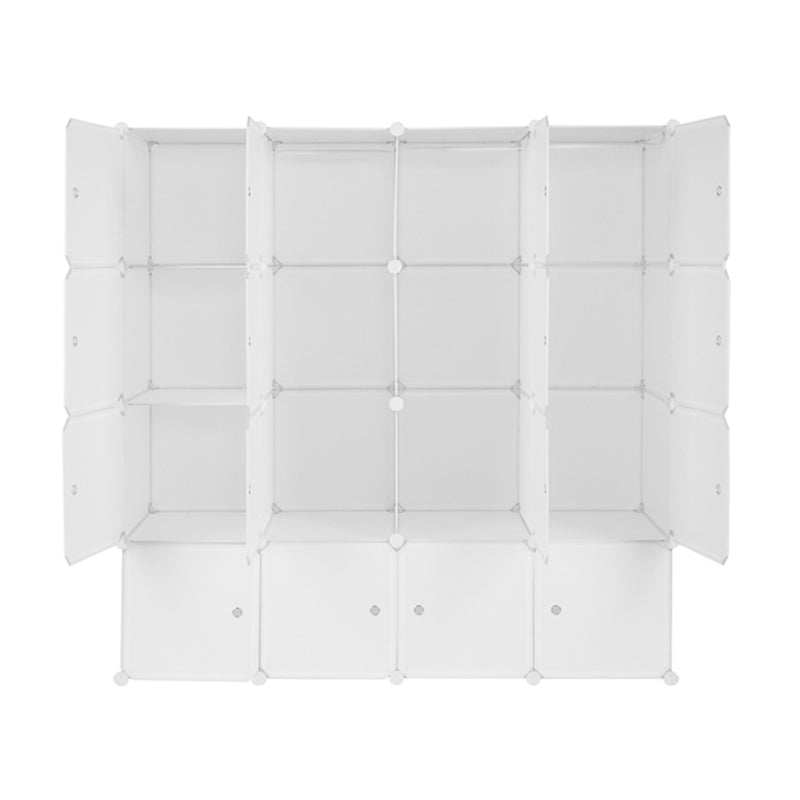 GAOMON 4 Layer 16 Cube Organizer 142*47*142cm Diy Assemble Cabinet White