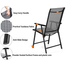 GAOMON 4pcs/set Portable Folding Chairs with Armrests Grey