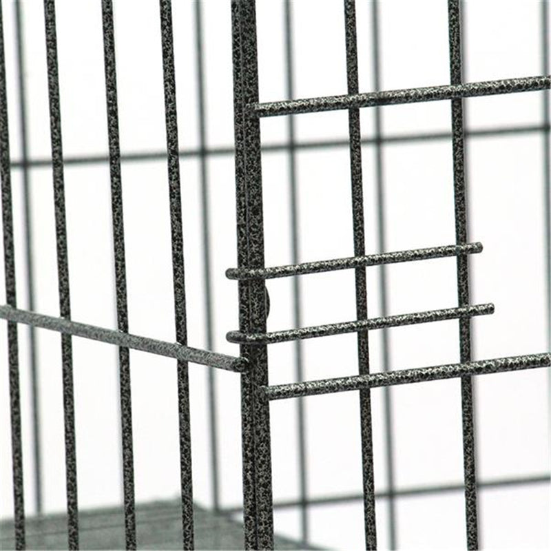 GAOMON Pet Wire Cage Folding Game Fence Portability Cat Nest with Climbing Ladder Silver