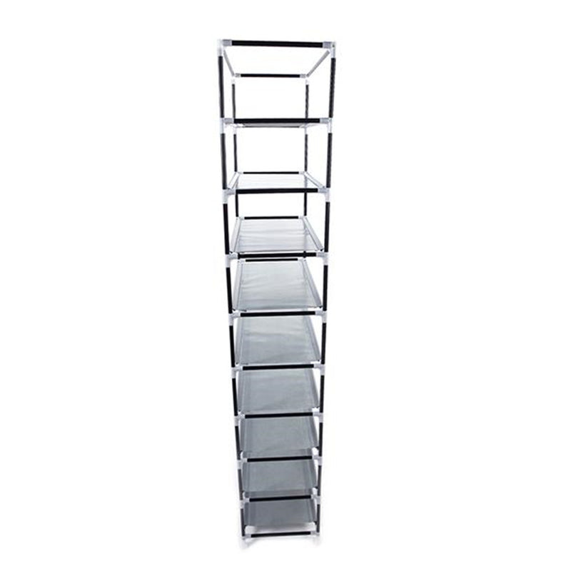 GAOMON 10-tiers Shoe Rack Closet Shoe Storage Cabinet Organizer Brown